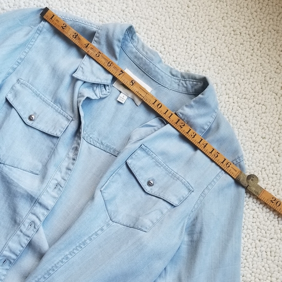 Bamboo Fiber Denim Button down Shirt - Picture 5 of 8